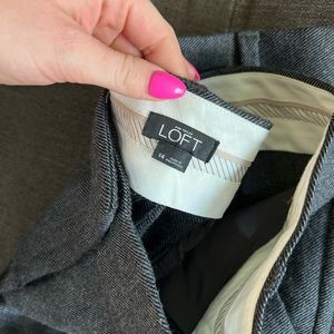 Ann Taylor LOFT Dark Grey Wide Leg Trouser | Women’s 14